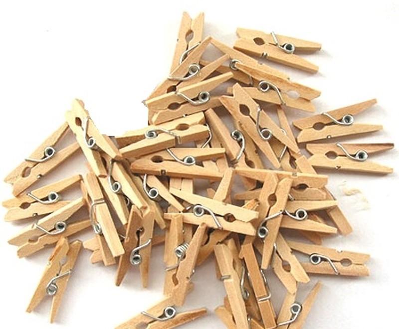 Pinzas mini madera natural 25 mm. Creativity International CIL-WQ8710 —  latiendadelmaestro