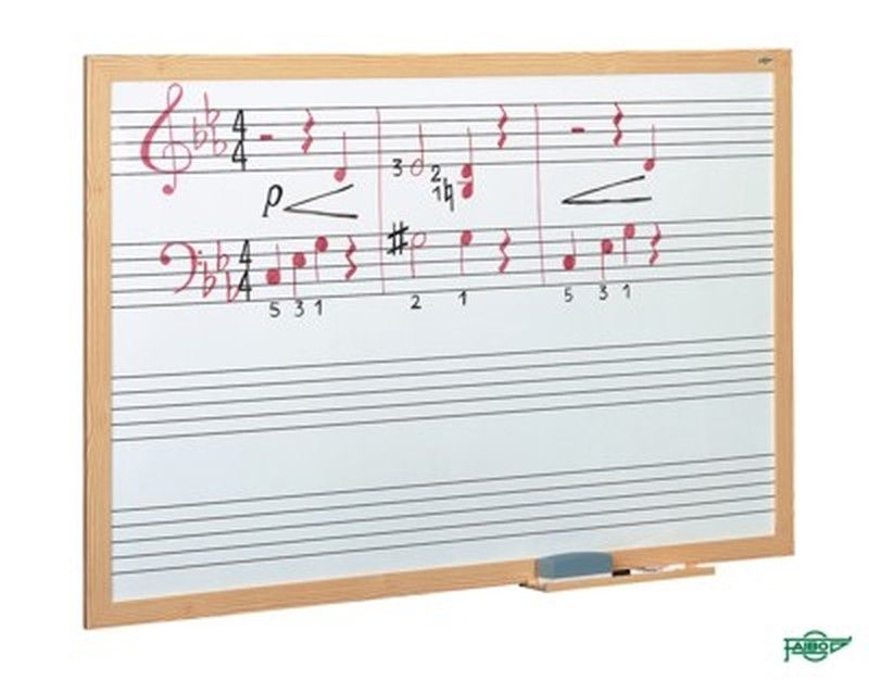 Pizarra estratificada blanco 100 x 200 cm. 4 Pentagramas