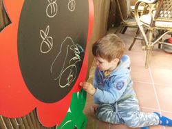 Pizarra Gigante flor Set 5 und.