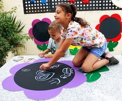 Pizarra Gigante flor Set 5 und.