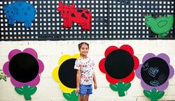 Pizarra Gigante flor Set 5 und.