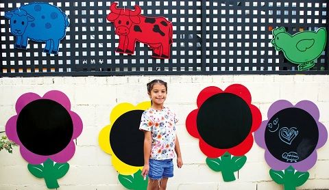 Pizarra Gigante flor Set 5 und.