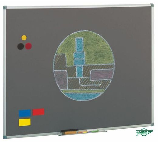 Pizarra gris acero vitrificado 122 x 300 cm, m/aluminio
