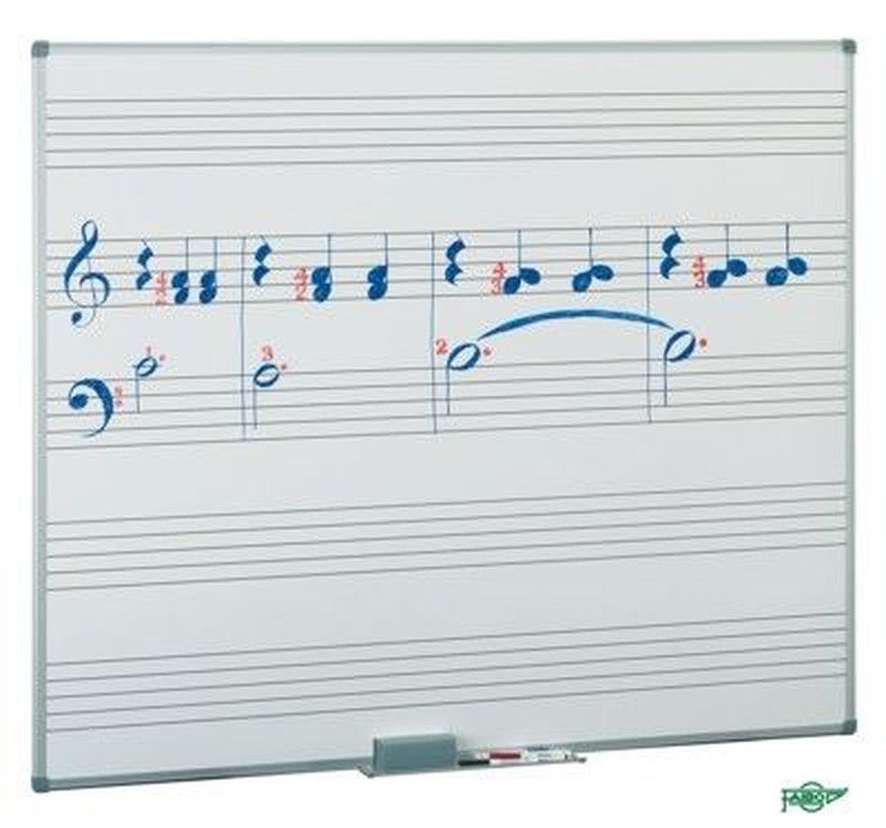 Pizarra estratificada blanco 122 x 150 cm. 5 Pentagramas