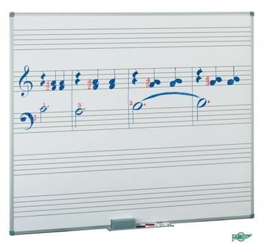 Pizarra estratificada blanco 60 x 90 cm. 2 Pentagramas