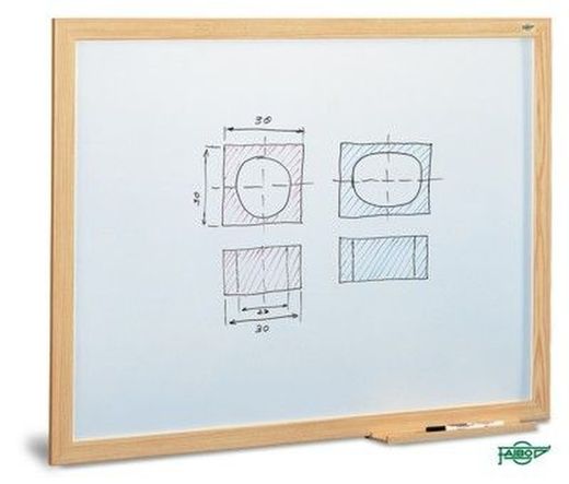 Pizarra estratificada blanca 90 x 120 cm m/madera