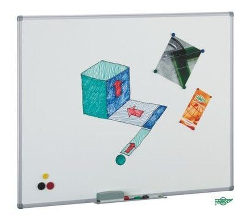 Pizarras acero vitrificado blanco 122 x 200 cm m/aluminio