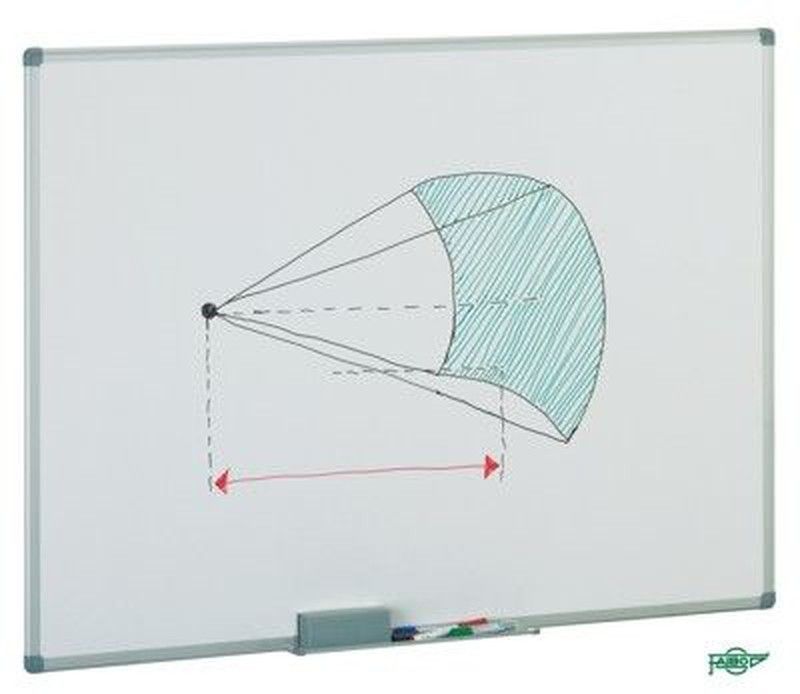 Pizarra melamina blanca 100 x 150 cm m/aluminio