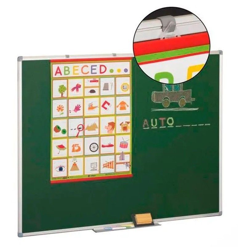 Pizarra verde estratificada 122 x 244 cm, m/aluminio