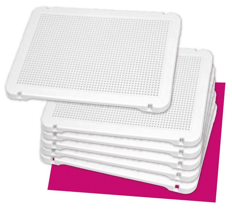 Pegs: Set de 6 placas blancas