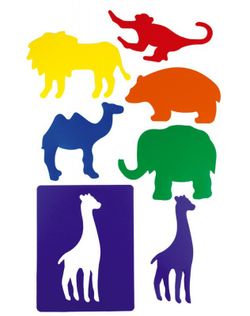 Plantillas educativas opacas: Animales de Zoo