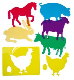 Plantillas Educativas: Animales de la Granja traslúcidas