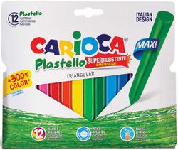 Plasticera CARIOCA maxi triangular, 12 colors