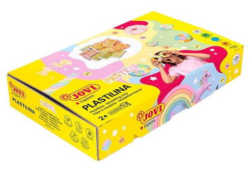 Plastilina JOVI caixa expositora 30 pastilles 50 g colors PASTÍS