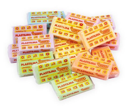 Plastilina JOVI caixa expositora 30 pastilles 50 g colors PASTÍS