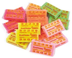 Plastilina JOVI caja expositora 30 pastillas 50 g colores NEON