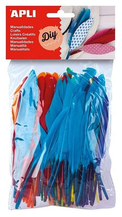 Plomes indi colors assortits 100 u.