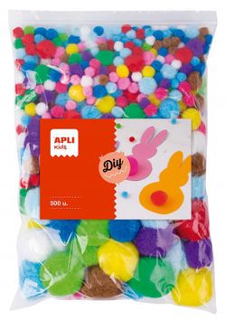 Pompons colors i mides assortits