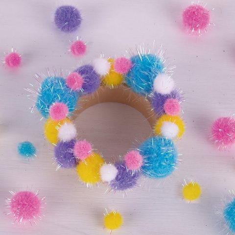 Pompones Glitter colores surtidos 80 und.