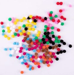 Mini pompons Ø 8 mm colors assortits