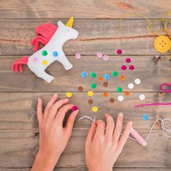 Mini pompons Ø 8 mm colors assortits