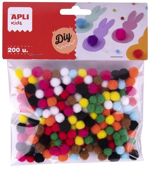 Mini pompons Ø 8 mm colors assortits