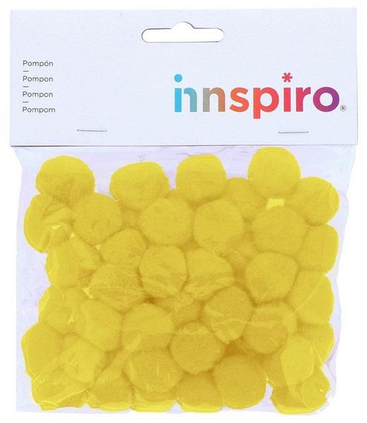 Pompons polipropilè groc 25mm.