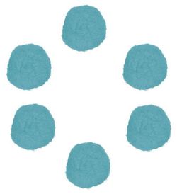 Pompons polipropilè blau 25mm.
