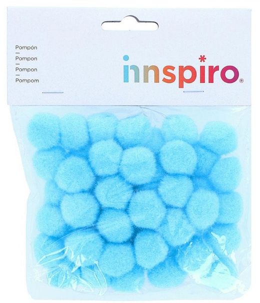 Pompons polipropilè blau 25mm.
