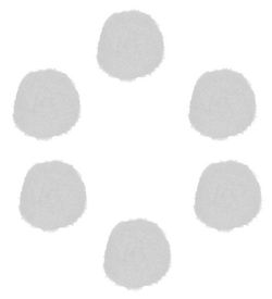 Pompones polipropileno blanco 25mm.