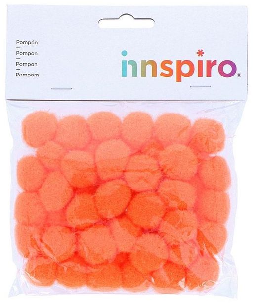 Pompons polipropilè taronja 25mm.