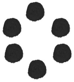 Pompons polipropilè negre 25mm.