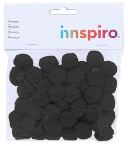 Pompons polipropilè negre 25mm.