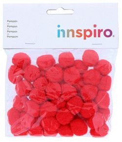 Pompones polipropileno rojo 25mm.