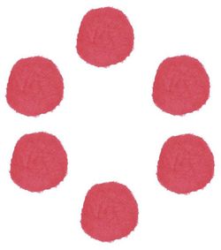 Pompons polipropilè rosa 25mm.