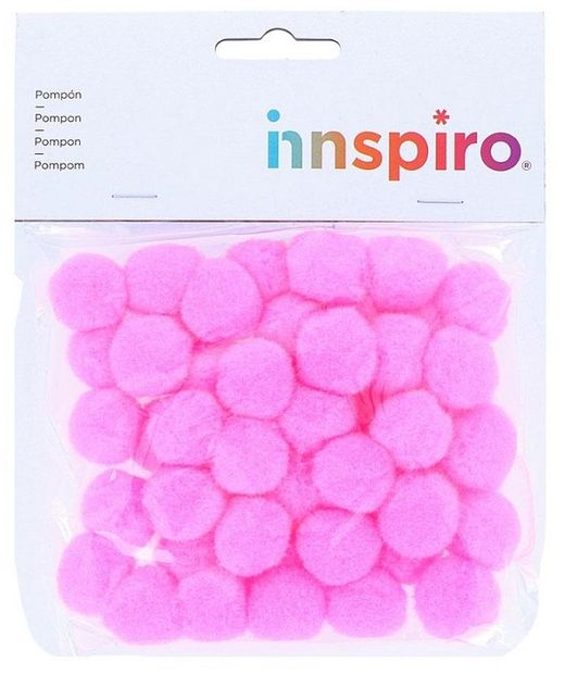 Pompons polipropilè rosa 25mm.
