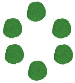 Pompons polipropilè verd 25mm.