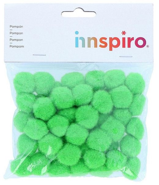Pompons polipropilè verd 25mm.