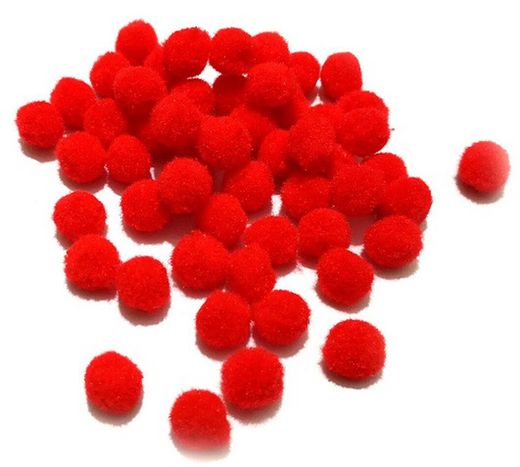 Pompones rojos Ø 15 mm