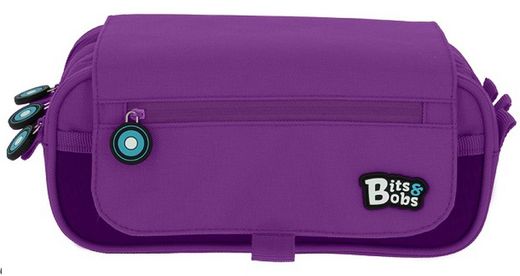 Portatodo triple con solapa BITS&BOBS colores vivos 3 compartimentos