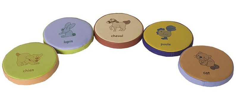 Puff animales 5 cm (Inglés)