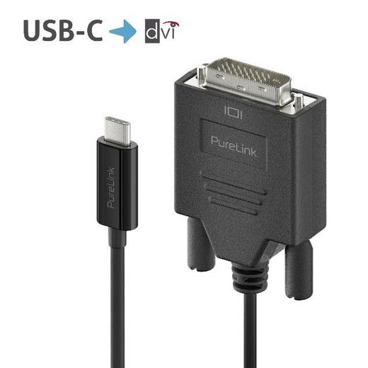 Purelink Cable Usb-C A Dvi-D Negro 1.5M