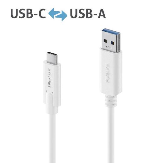 Purelink Cable Usb-C A Usb-A 3.2 5Gbps 2.0M Blanco