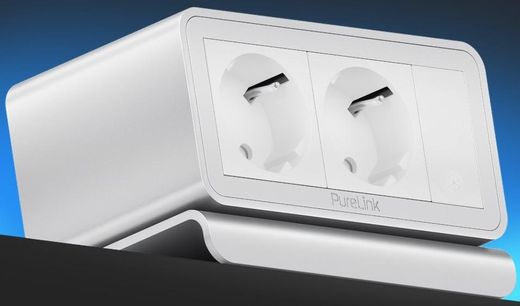 Purelink Caja, 2 Schuko, 1 Slot Libre Blanco