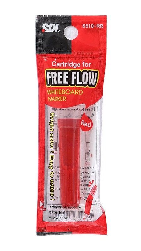 Recambio rotulador pizarra Free Flow Rojo