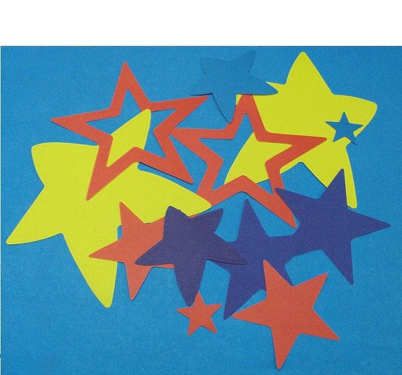 Recortes en cartolina motivo estrellas - UE