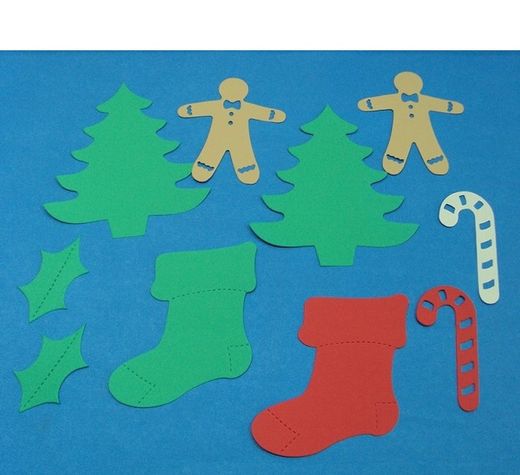 Retallades de cartolina motivo navidad - UE