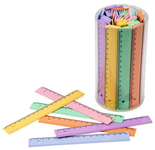 Reglas de plástico 16 cm colores pastel