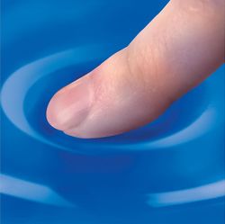 Mini Reposacanells de Gel Crystal™ Blau