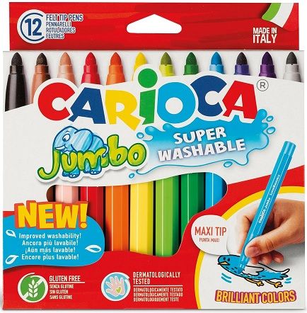 Rotulador CARIOCA Jumbo punta maxi 12 und.